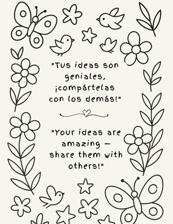 The Garden of Dreams - Bilingual coloring book for kids and adults - Image 3